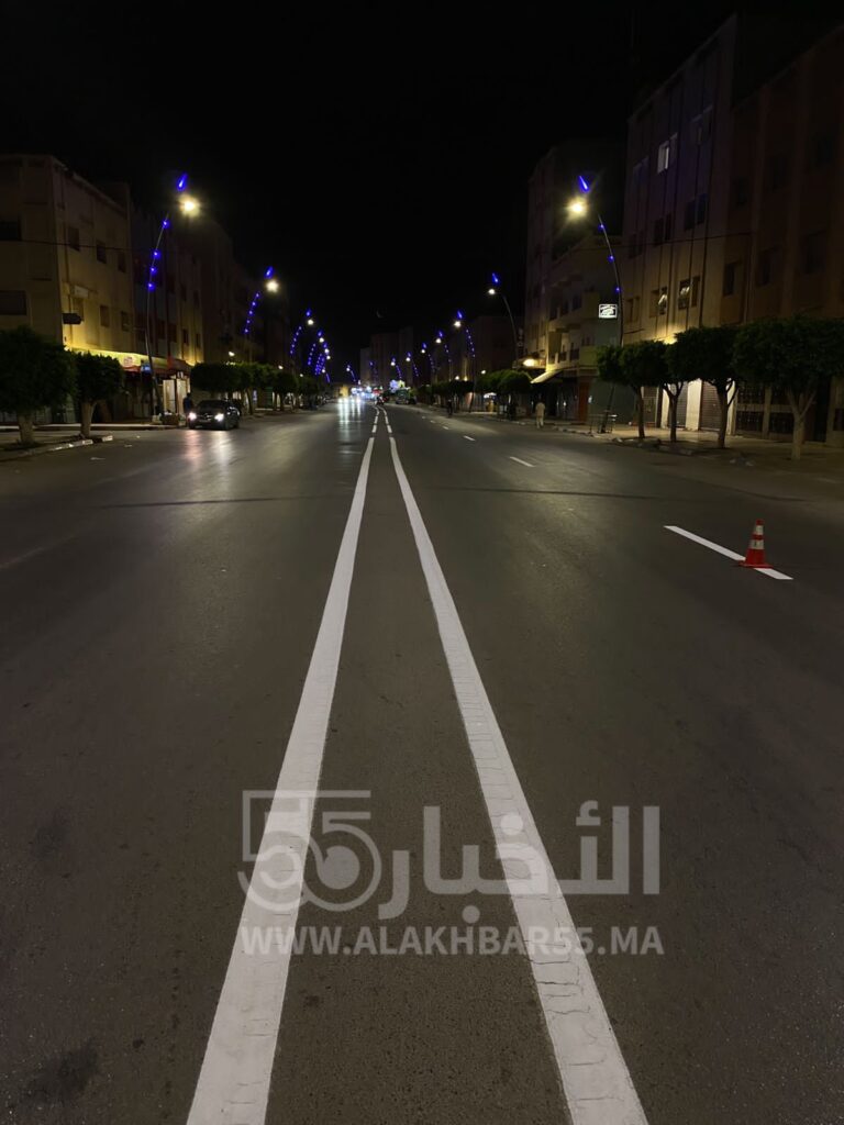 انطلاق عملية اعادة التشوير الطرقي بالعروي
