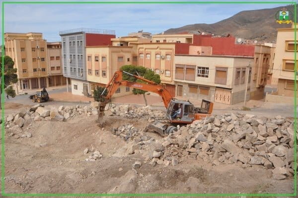 ‎أشغال مشروع تهيئة وترميم برج الحمام بمدينة زايــــو