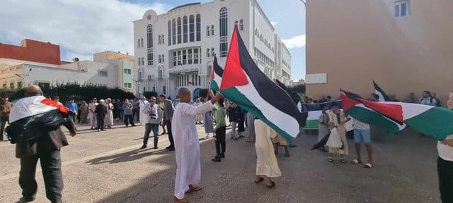 وقفة احتجاجية بالناظور للتضامن مع الشعب الفلسطيني