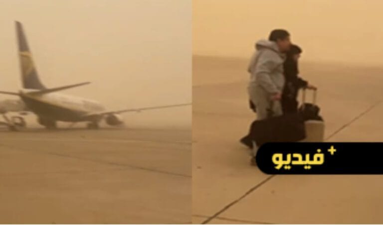 عاصفة غبار قوية توقف الطيران بمطار العروي 6 عاصفة غبار قوية توقف الطيران بمطار العروي