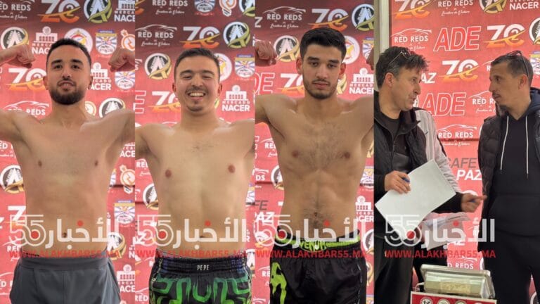 "ملوك الحلبة" في عملية أخذ الوزن قبل النزال" 7 “ملوك الحلبة” في عملية أخذ الوزن قبل النزال”