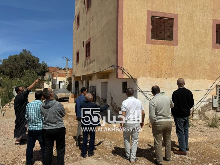 صور : جماعة العروي وجمعية وزاج يطلقان عملية صباغة واجهات المنازل بالطريق المداري المؤدي للمطار