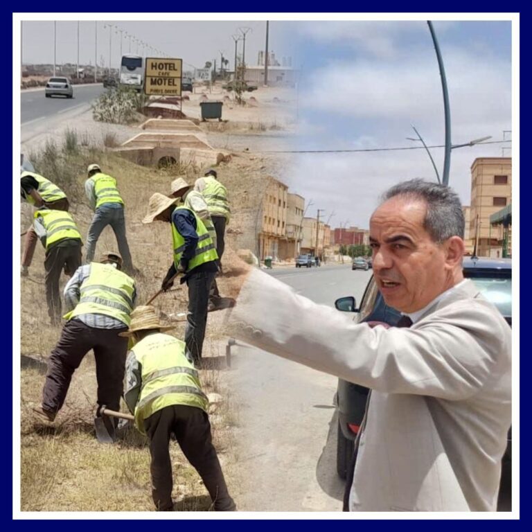 ‎عمال الإنعاش الوطني مجهودات مُضْنية ودينامية متجددة باشراف من باشا مدينة العروي