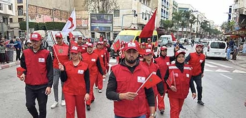 استعراضات واحتفالات بالمسيرة الخضراء في الناظور