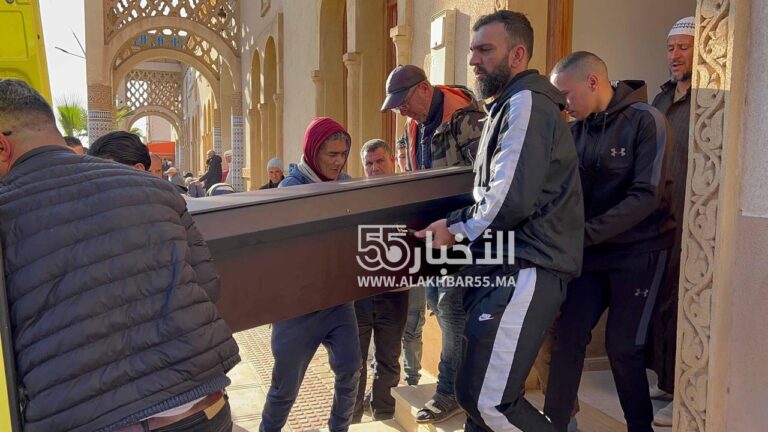 جنازة مهيبة للاعب الشاب رضى الورداني بتيزطوطين : وداع يعبق بالمحبة والوفاء
