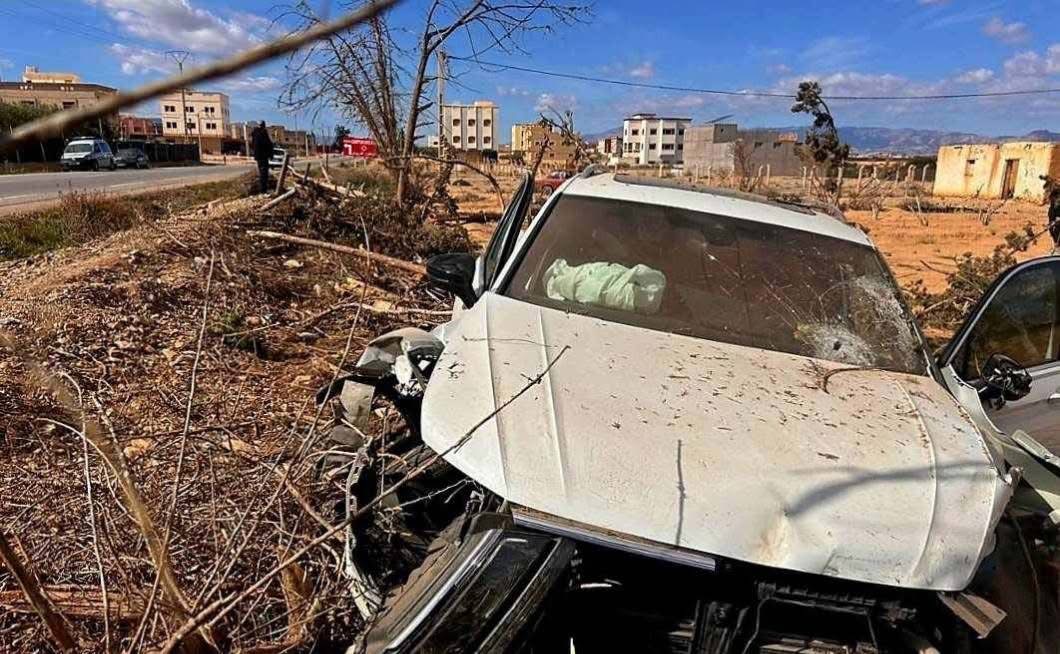 ‎نجاة ركاب سيارة بأعجوبة بعد اصطدامها بأشجار قرب مدخل مدينة الدريوش