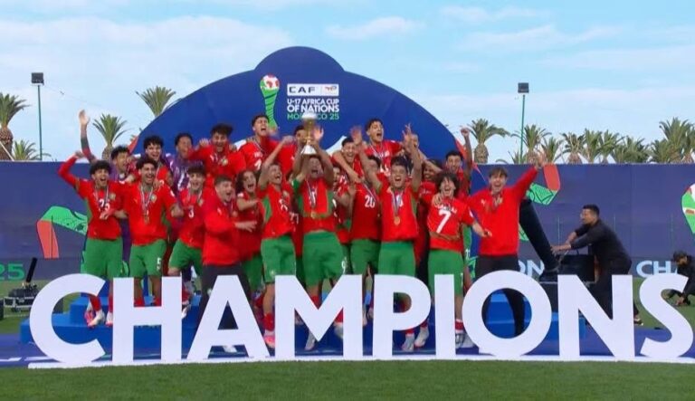 المنتخب المغربي لأقل من 17 سنة يُتوج بكأس أمم إفريقيا لأول مرة في تاريخه