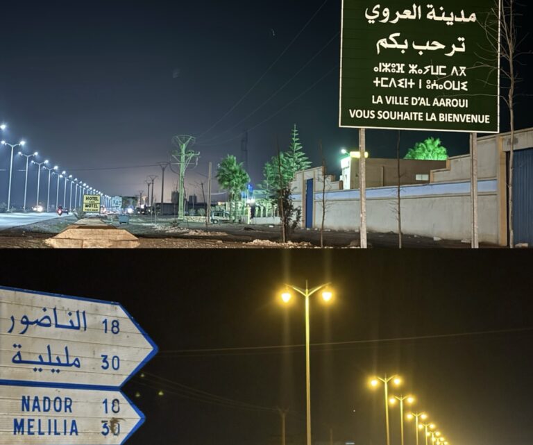 مطالب بتغيير فوانيس الإضاءة بين مدار حاسي بركان وصوناصيد بسلوان بعد تحديث العروي لمقطعها لملاءمتها مع جمالية المحور الطرقي