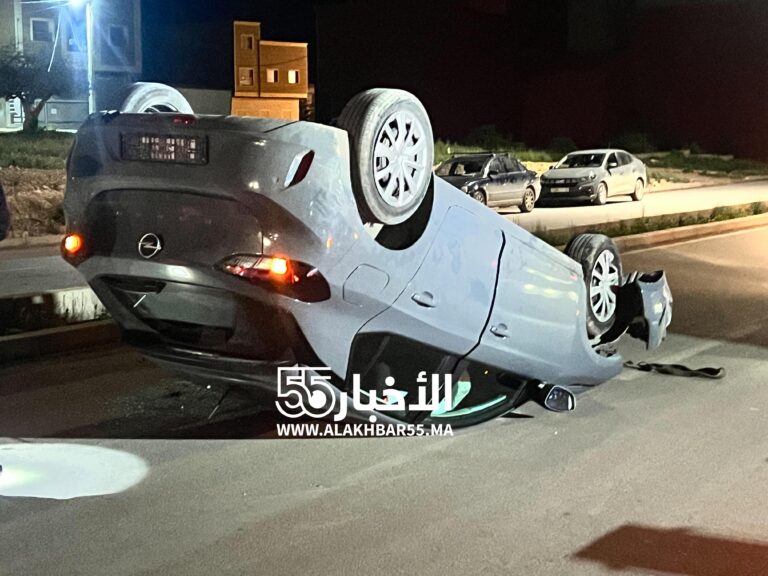 حادثة سير بالطريق المداري الشمالي بمدينة العروي
