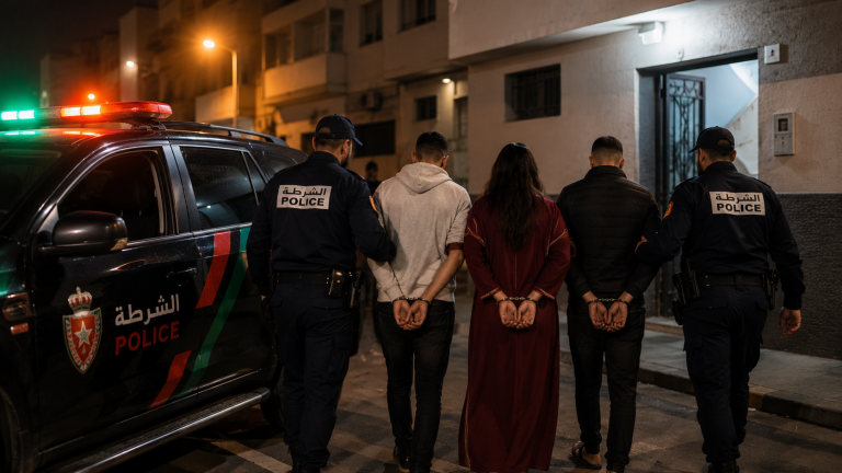 مجهودات أمنية بمفوضية الشرطة بالعروي تفضي إلى توقيف ثلاثة أشخاص، من بينهم امرأة يشتبه في إعدادها شقة لاستغلالها في أنشطة غير قانونية 13 مجهودات أمنية بمفوضية الشرطة بالعروي تفضي إلى توقيف ثلاثة أشخاص، من بينهم امرأة يشتبه في إعدادها شقة لاستغلالها في أنشطة غير قانونية