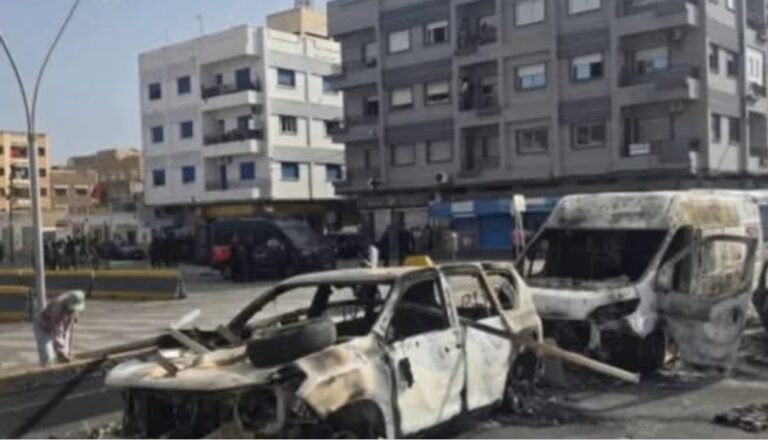 توقيف شاب من الدريوش للاشتباه في تورطه بأعمال الشغب وإحراق سيارة للسلطات قرب مليلية
