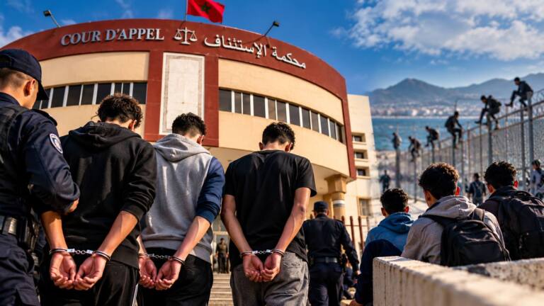 محكمة الاستئناف بالناظور تؤجل محاكمة 7 معتقلين على خلفية أحداث الهجرة نحو مليلية